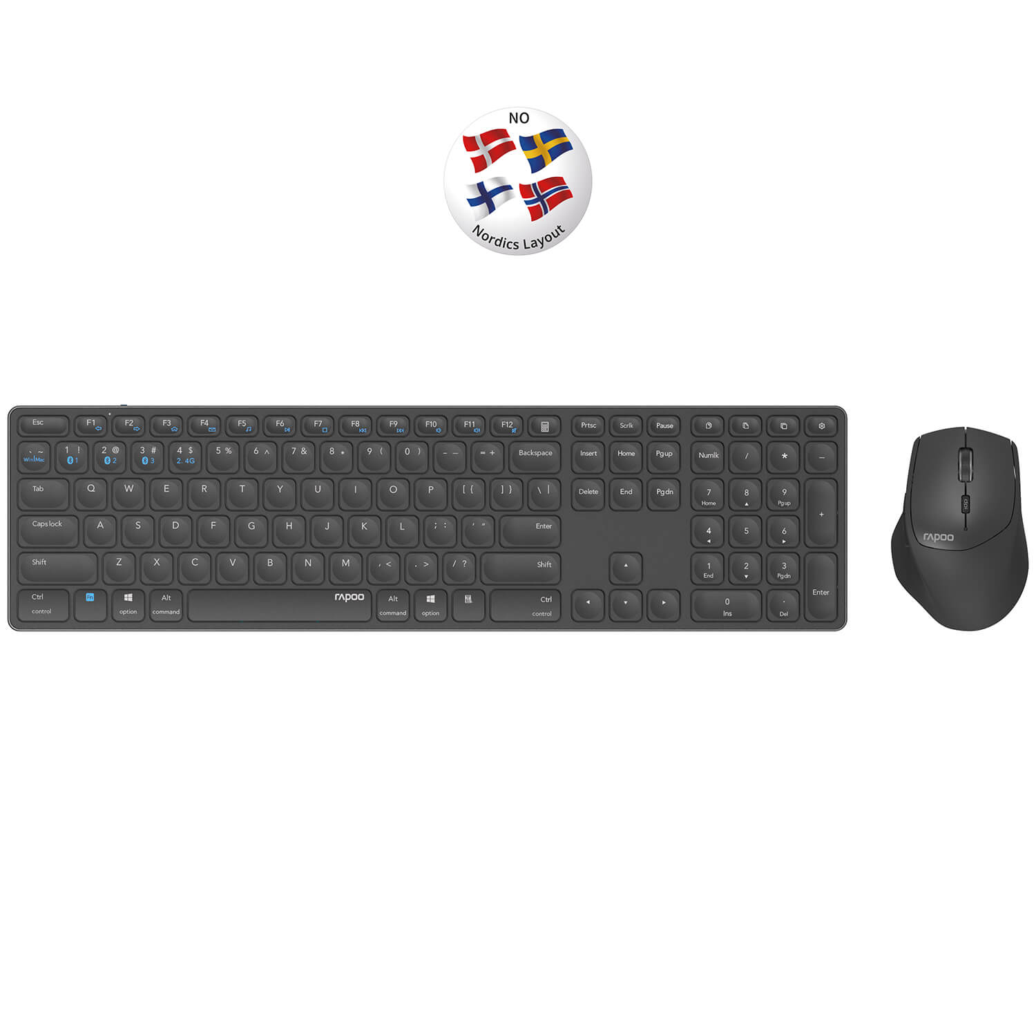 RAPOO Keyboard/Mice Set 9800M
